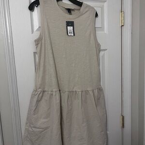 Universal Thread Cream Sleeveless Midi Dress